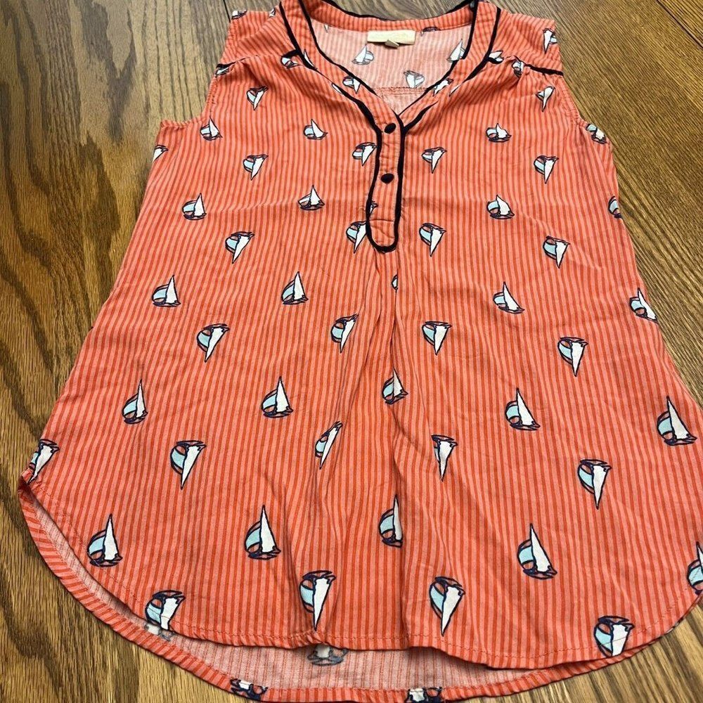 ModCloth Women's Sleeveless Top size S orange red rayon